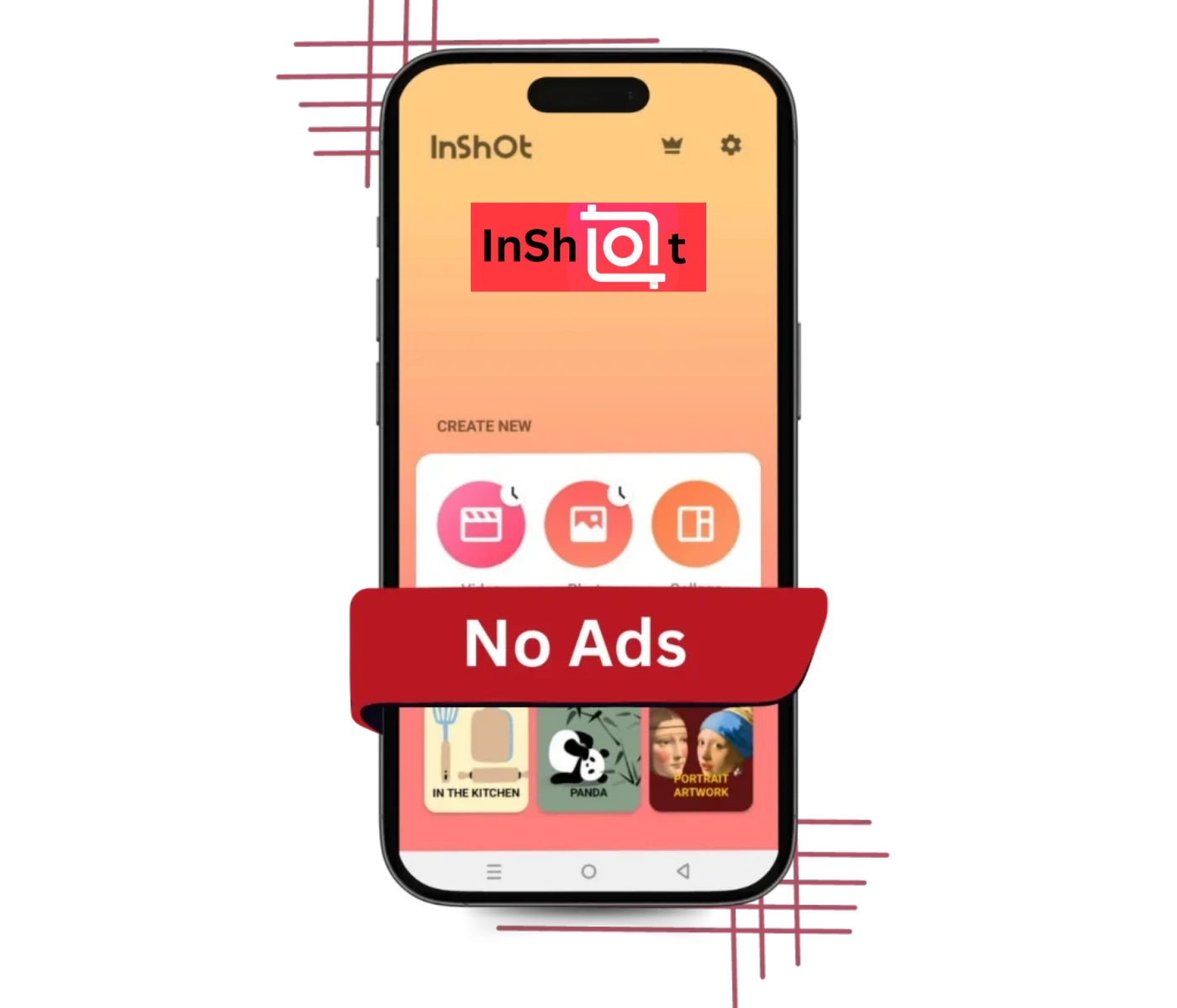 No ads feature of inshot mod apk