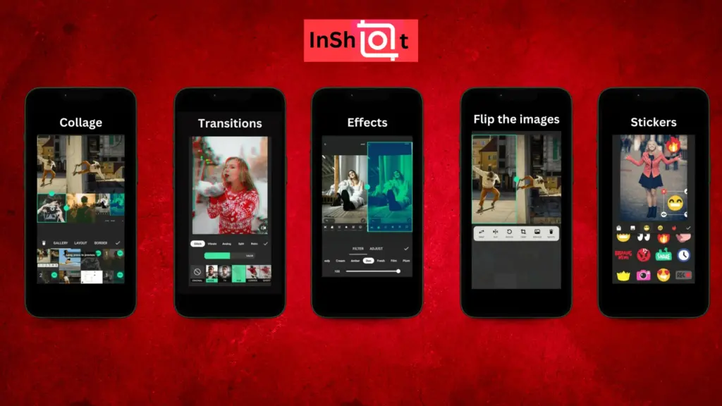 Inshot  mod apk mobile interface screenshots