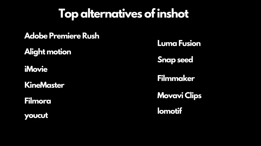 Top 10  inshot alternatives